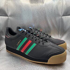 Size 13 Adidas Samoa Mens Black Scarlet Gum Low Top Trainers Shoes EG6086